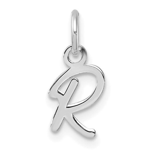 Kazi Luxury 14K White Gold Uppercase Letter R Initial Charm